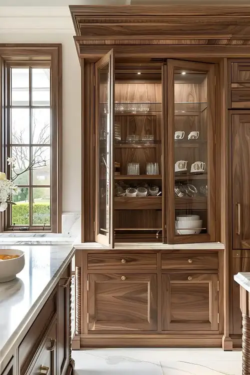 Kitchen Cabinet Design with Brown Wall Stand cabint